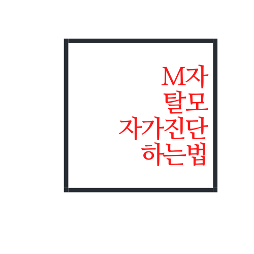  M자 탈모 자가진단 하는법 알아보자(안보면 손해)