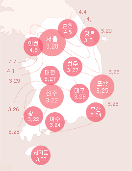 2023년 벚꽃 개화 시기 예상시기 그림 출처 웨어아디