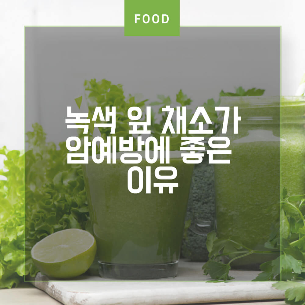  녹색 잎 채소가 암예방에 좋은 이유