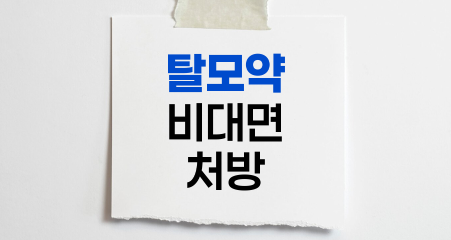 탈모약 비대면 처방, 종류, 가격, 처방법 안내