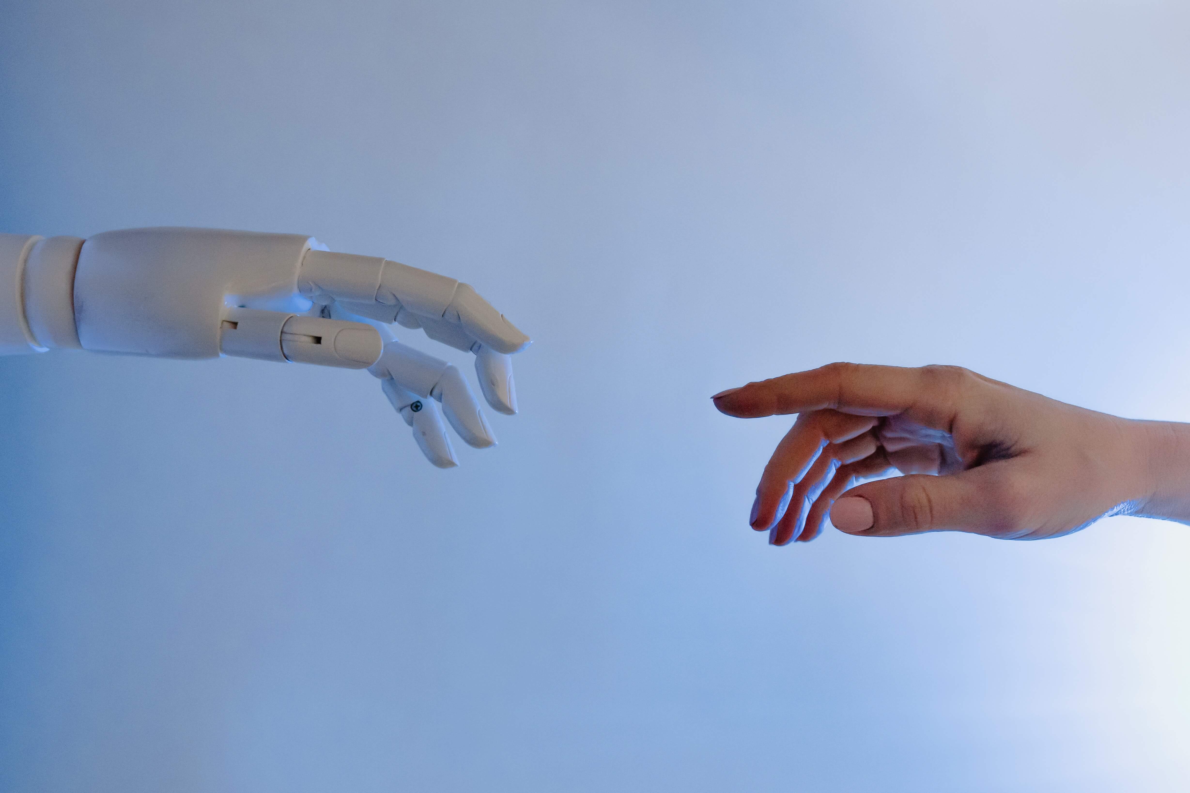 로봇과 사람의 손