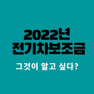 2022년-전기차보조금제도