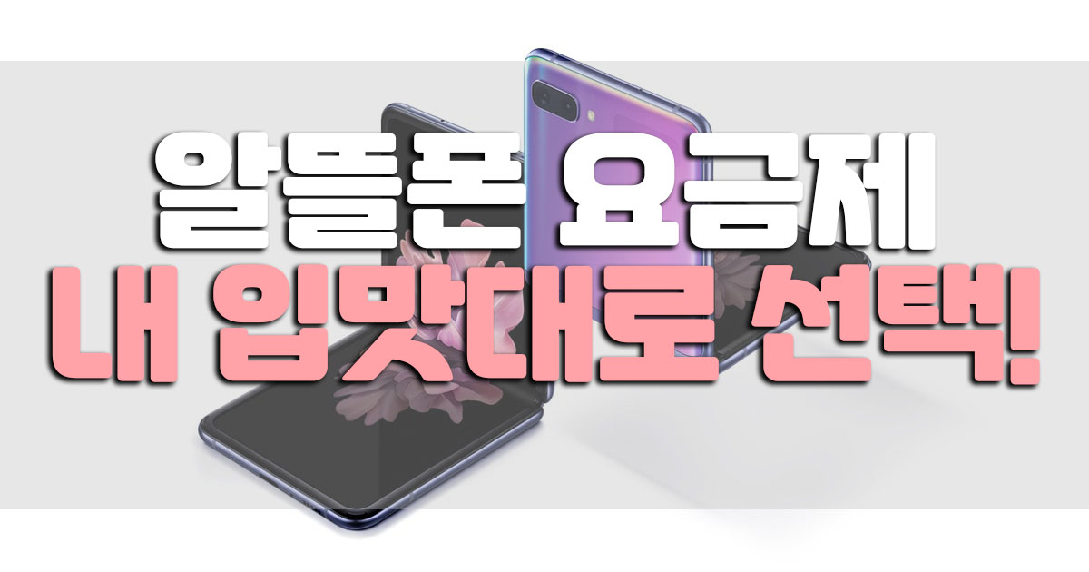  알뜰폰요금제 비교 내입맛대로 골라서 쓰자!