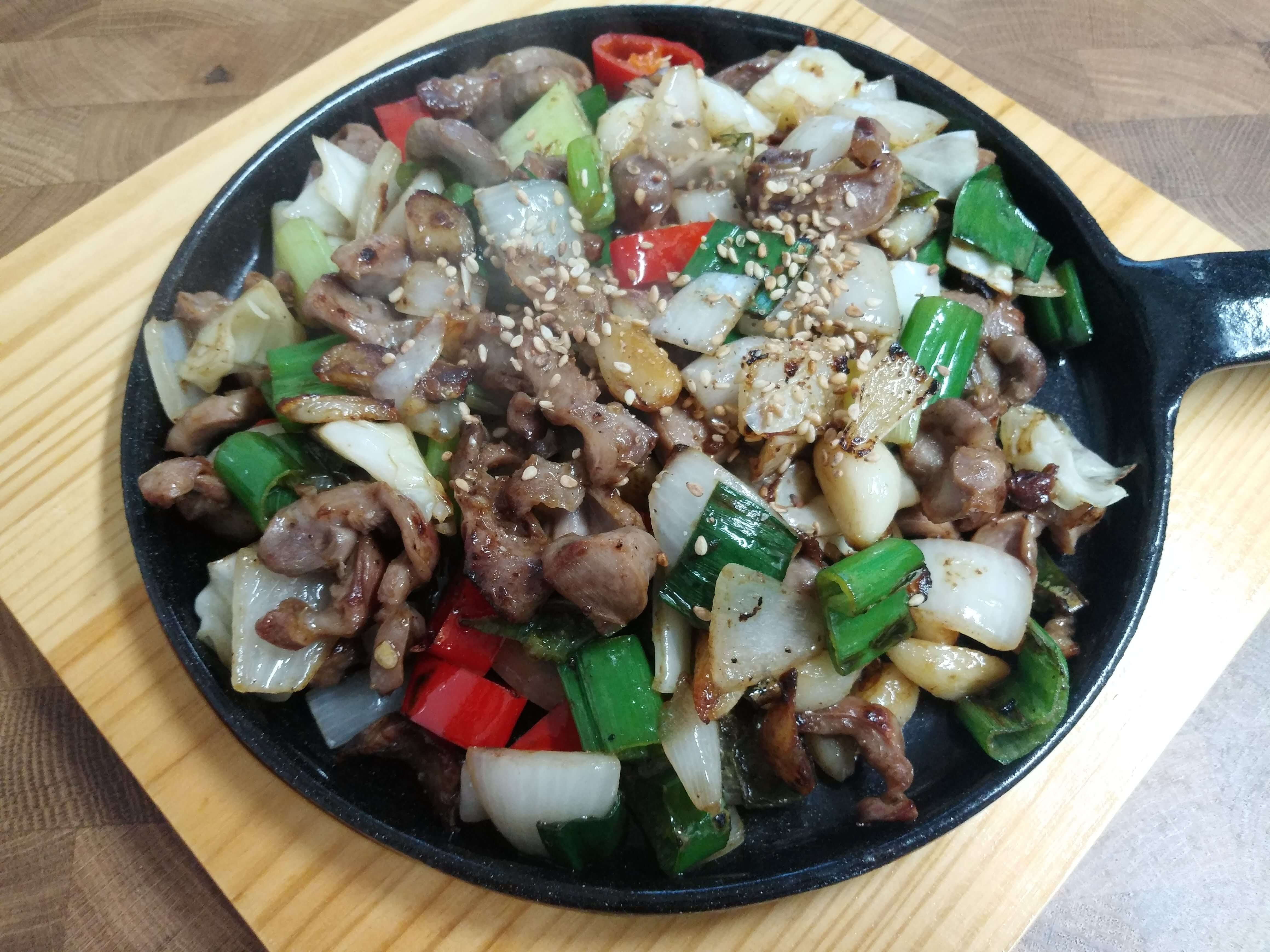  집에서  만든  포차안주 닭똥집 볶음