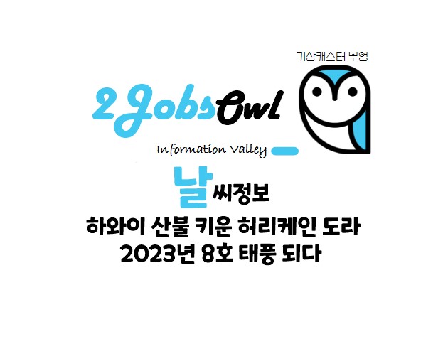 하와이 산불 키운 허리케인 도라 2023년 8호 태풍 도라(DORA) 되다