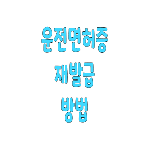  운전면허증 재발급 신청 방법