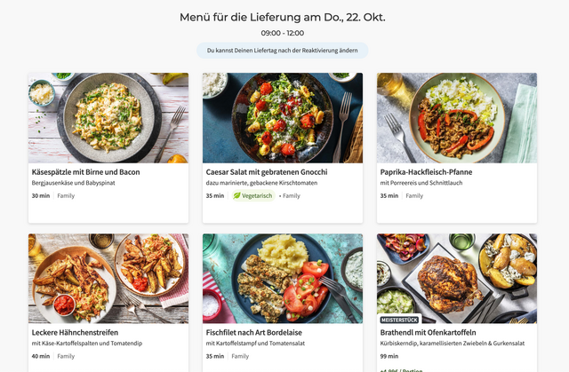 HelloFresh UI