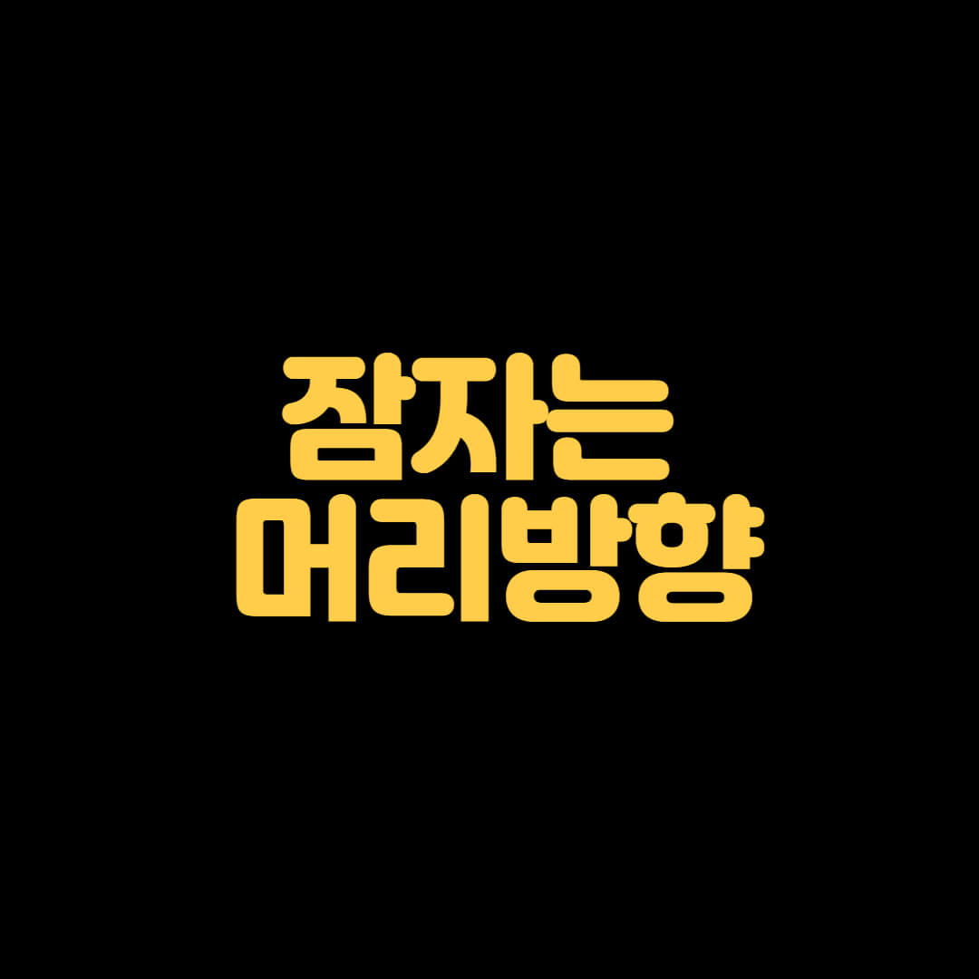  잠자는 머리방향 방배치 총정리