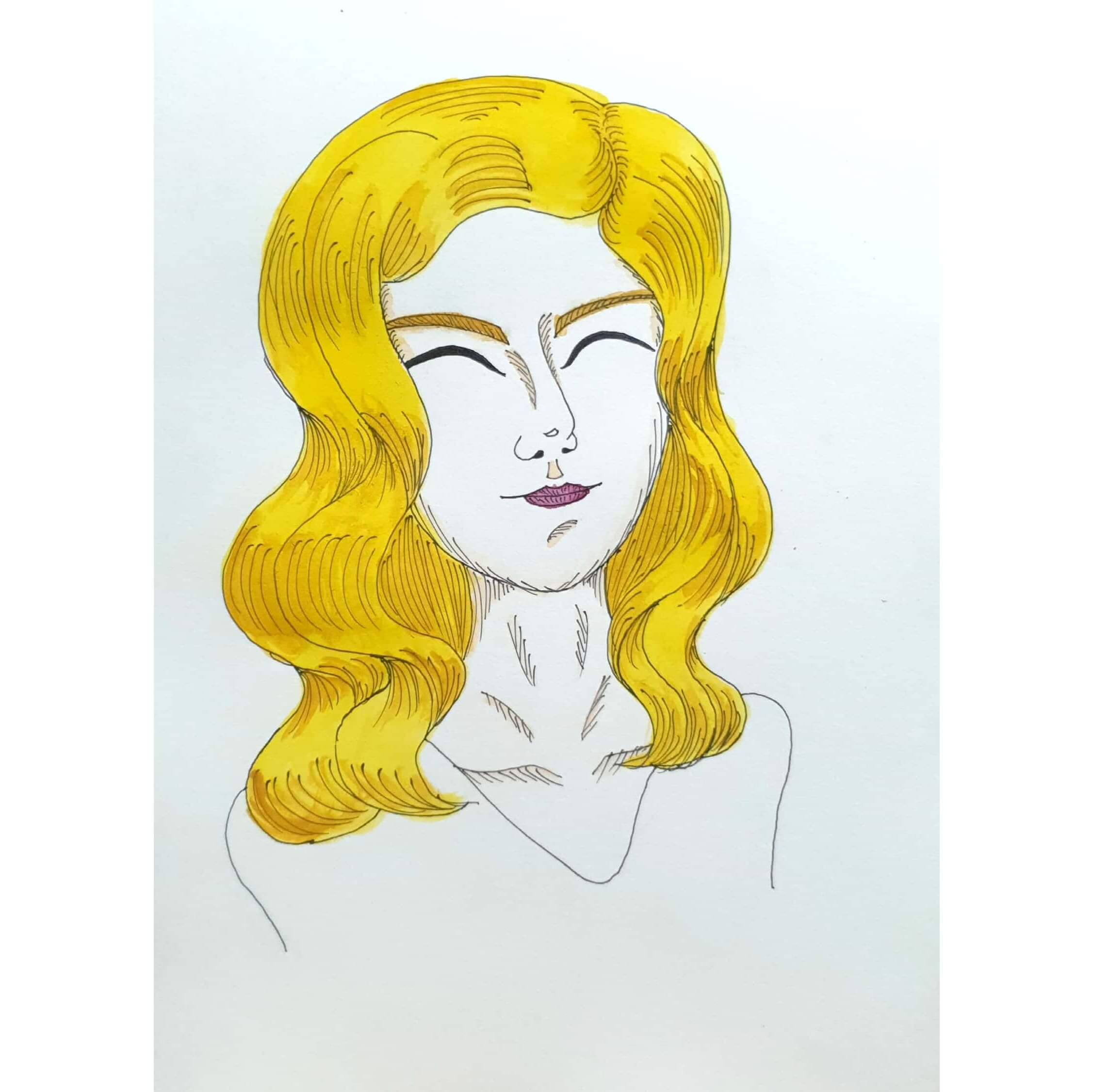  Smile 스마일 웃음 / 일러스트 그림 드로잉 / 인물화 그리기