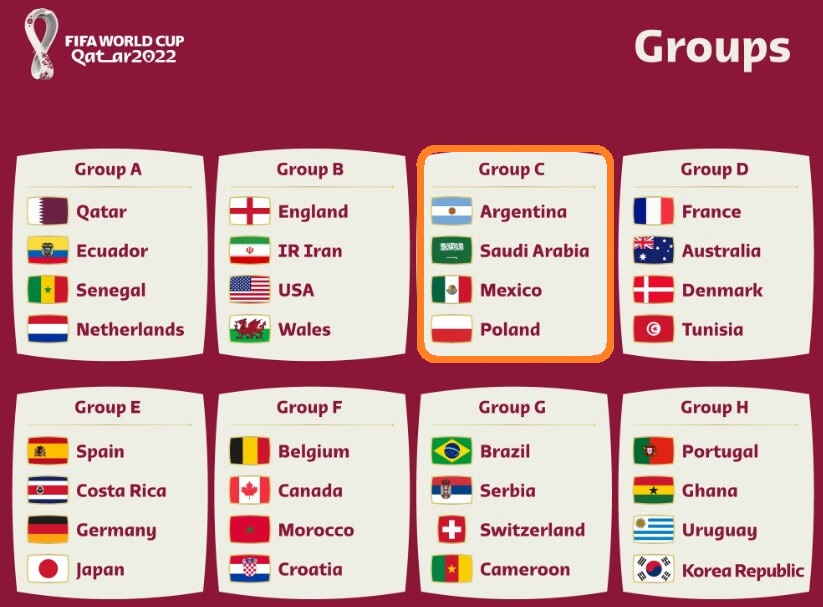 2022 카타르 월드컵 C조 일정
