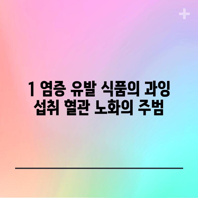 1. 염증 유발 식품의 과잉 섭취: 혈관 노화의 주범