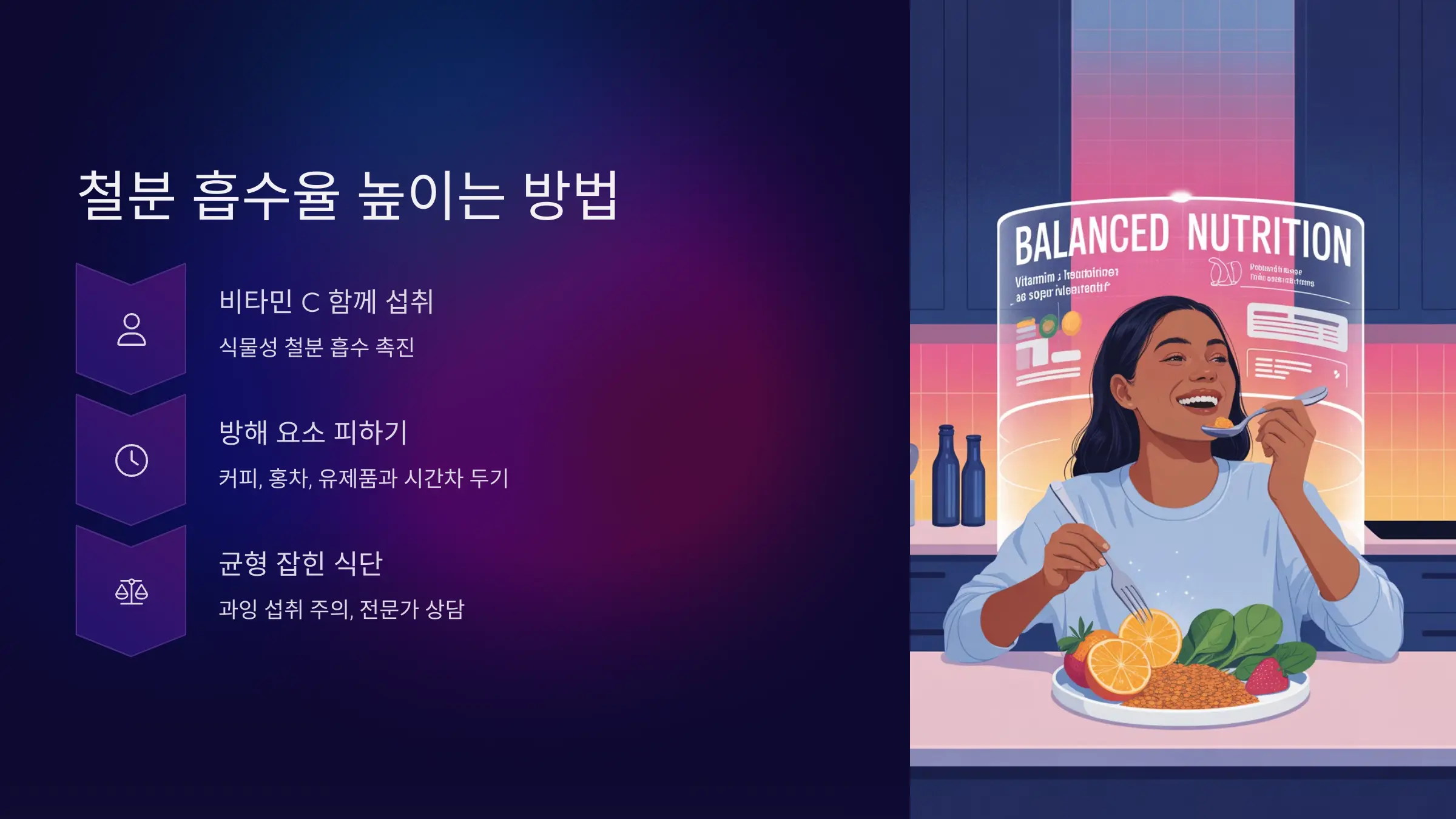철분 섭취의 중요성과 건강한 식생활의 실천