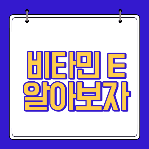  비타민E 효과 효능 건강에 미치는 긍정적인 영향