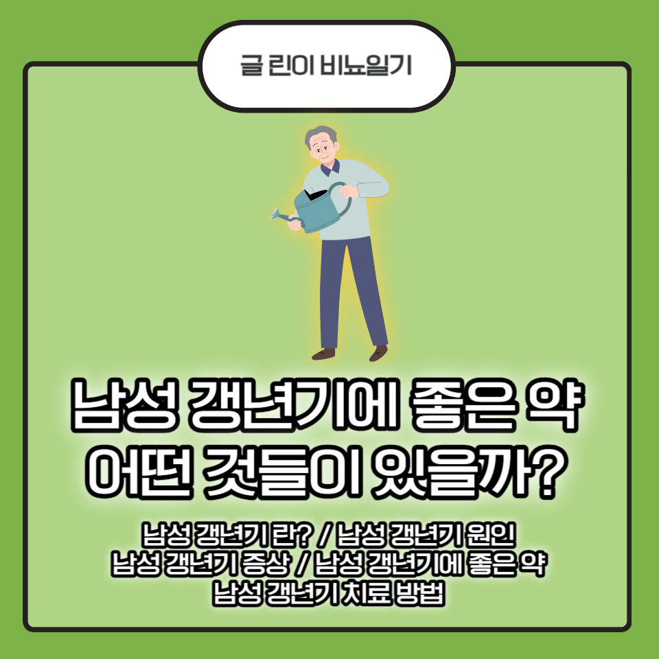  남성 갱년기에 좋은 약 어떤 것들이 있을까?