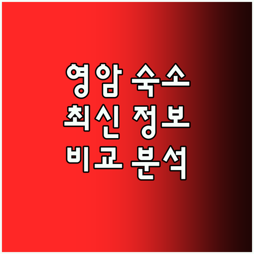 2024년 영암 최신 숙소 정보! 소