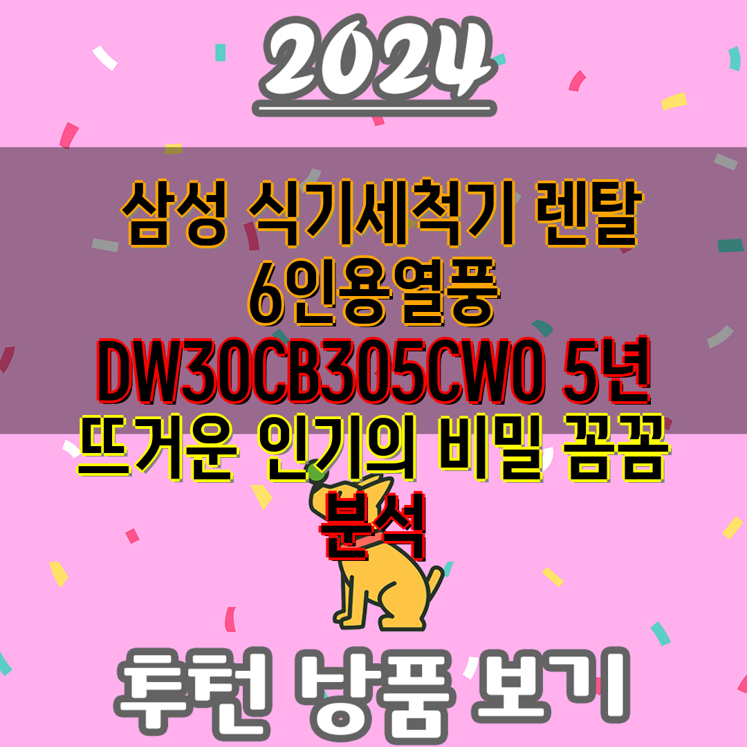  삼성 식기세척기 렌탈 6인용열풍 DW30CB305CW