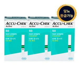 아큐첵 액티브 혈당측정 검사지&#44; 50매&#44; 3개