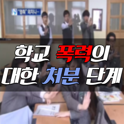  학교 폭력의 대한 처분 단계