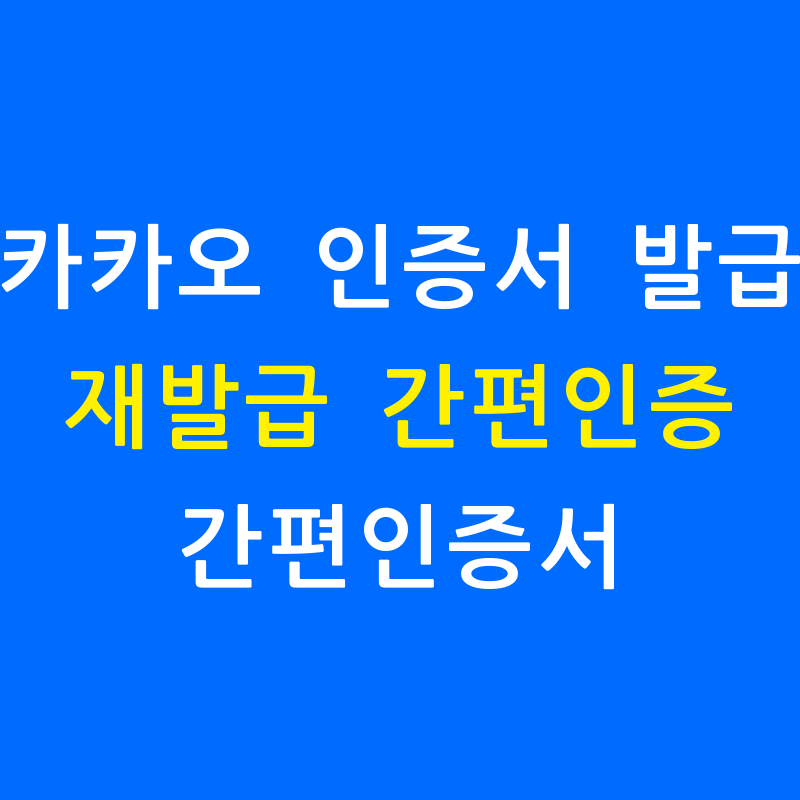 카카오톡 간편인증 쉽고 빠르고 안전한 본인 인증하기