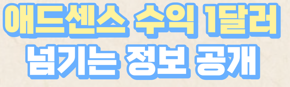  애드센스 광고 수익을 높히기 위한 유료 강의 공개