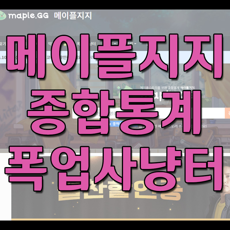 메이플지지 - 메이플스토리 종합통계 전적검색 및 폭업사냥터 메이플지지 - 메이플스토리 종합통계 전적검색 및 폭업사냥터