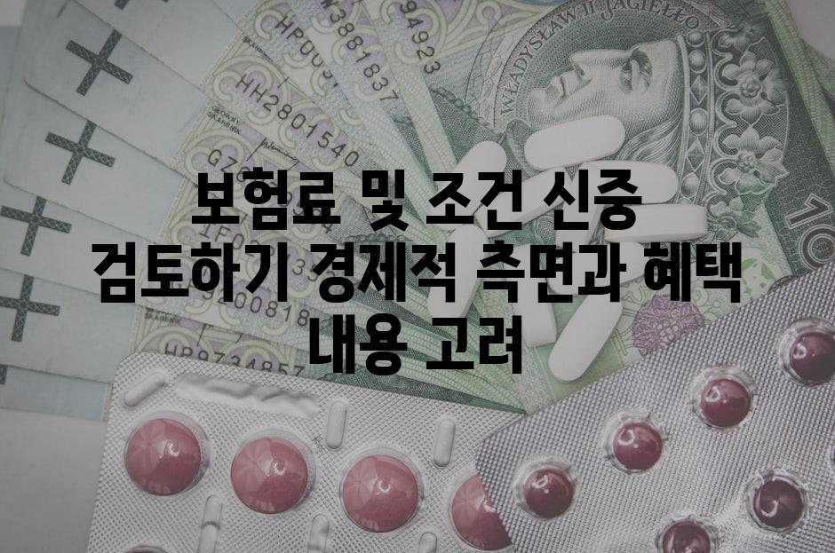 보험료 및 조건 신중 검토하기 경제적 측면과 혜택 내용 고려