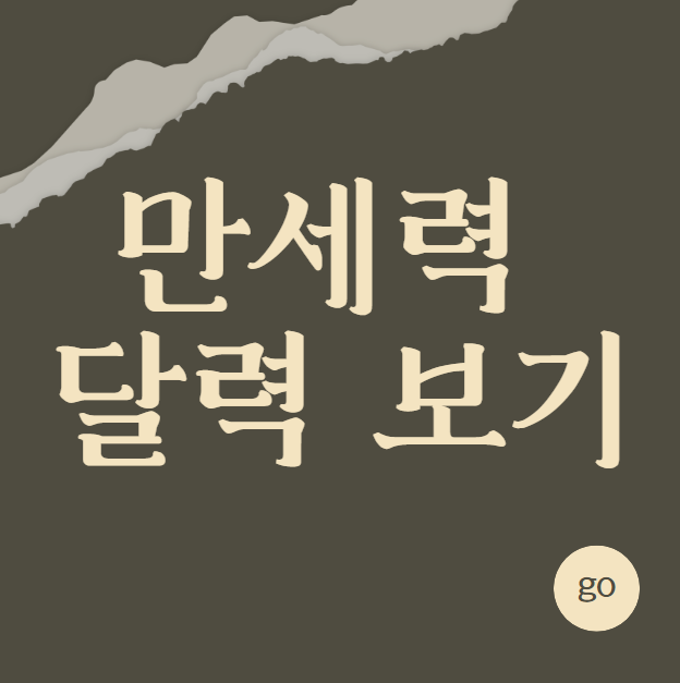  만세력 달력 보기 (무료 사주풀이)