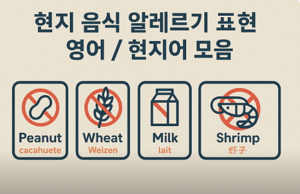 현지 음식 알레르기 표현 영어/현지어 모음