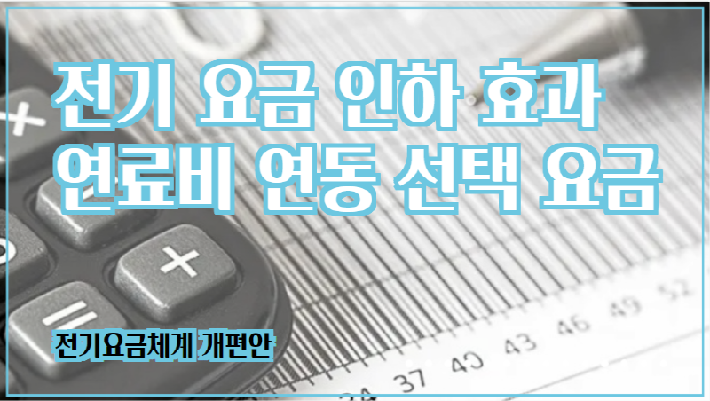  전기 요금 인하 효과 연료비 연동제 선택 요금제 도입