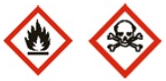 인화성물질경고 및 급성독성물질경고 표지