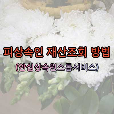 피상속인 재산조회 방법-국화꽃 배경