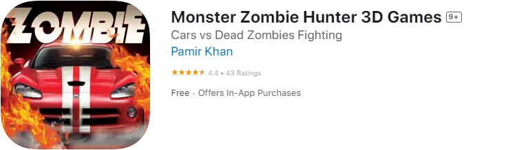 Monster Zombie Hunter 3D Games