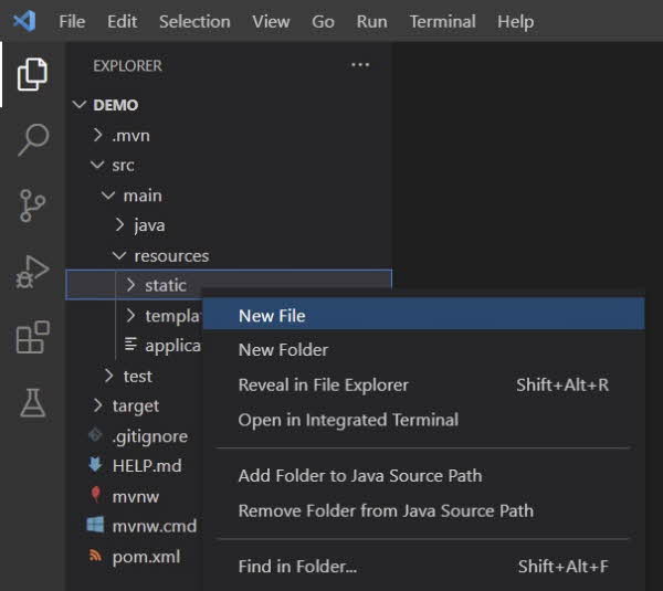 index.html 파일 생성