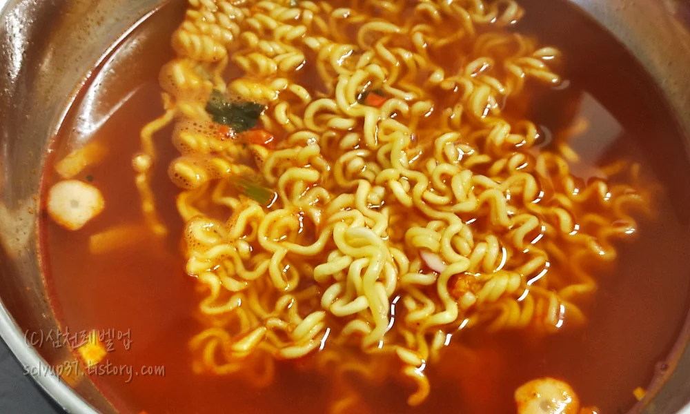 대게라면 완성