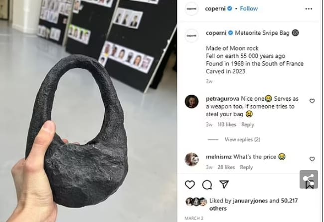 운석으로 만든 한정판 명품 핸드백 출시 VIDEO: French designer launches a £35&#44;000 handbag made from a real METEORITE..