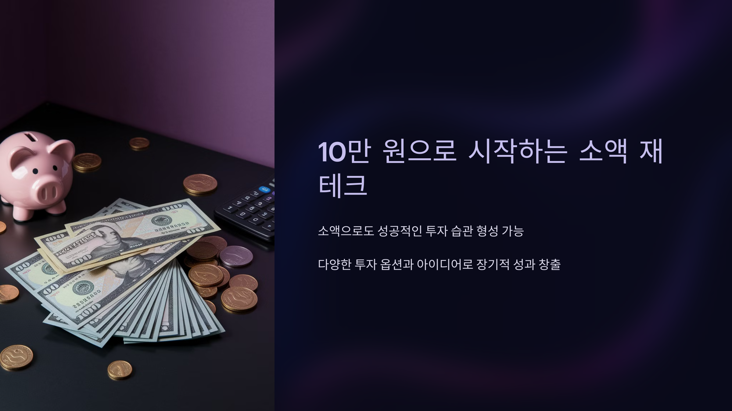 10만 원으로 시작하는 소액 재테크