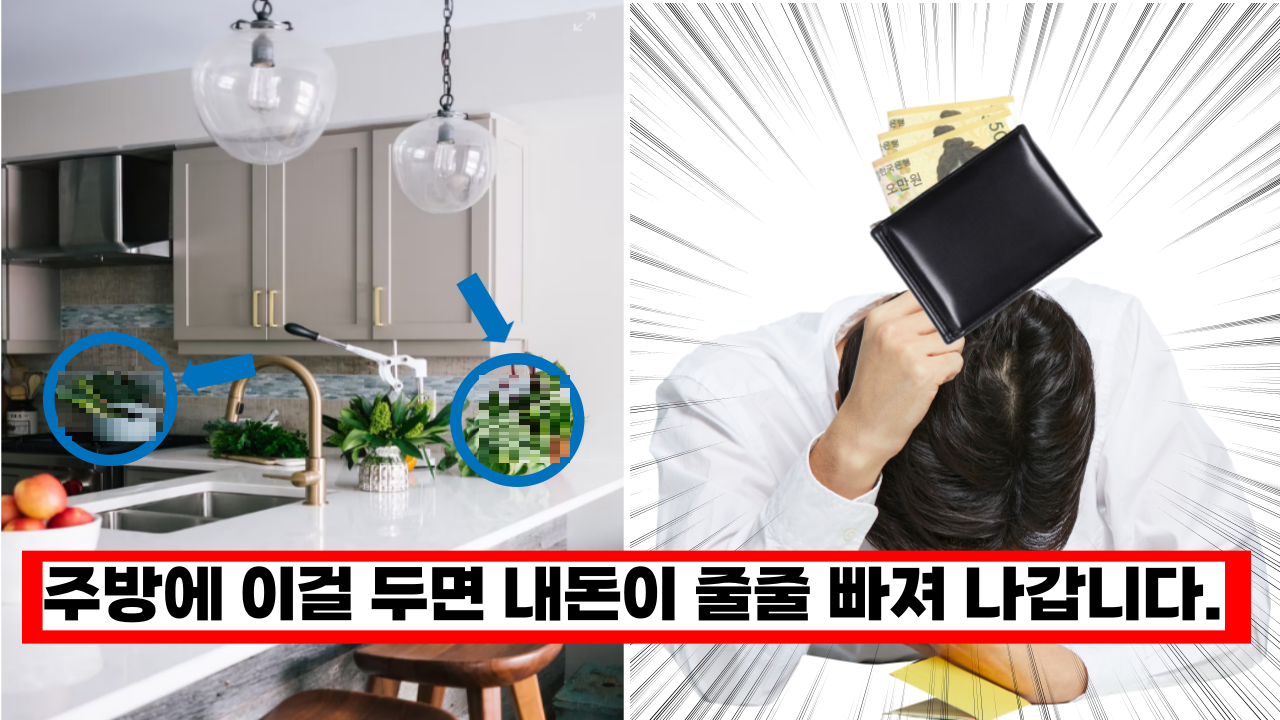  '주방에 이게 있다면 지금 당장 버리세요' 이걸 주방에 두면 집안에 돈이 다 빠져 나갑니다.