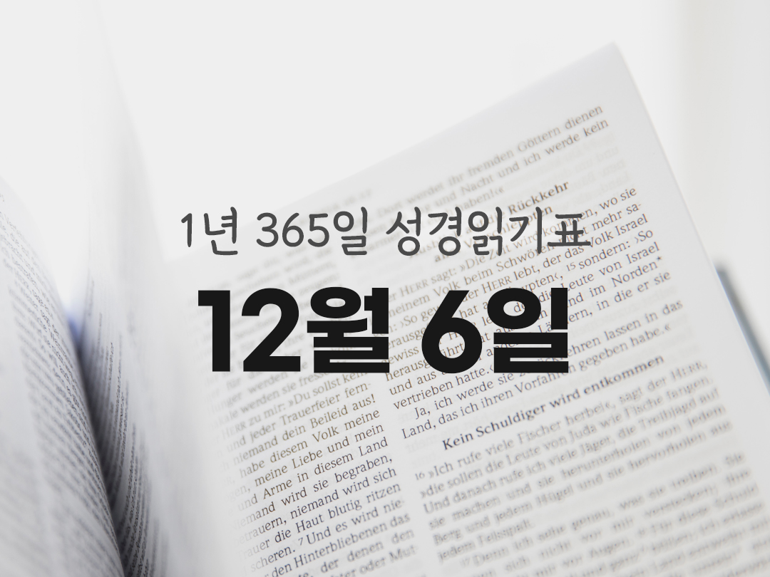 1년 365일 성경읽기표 12월 6일 갈라티아서 성경읽기 진도표 다운로드