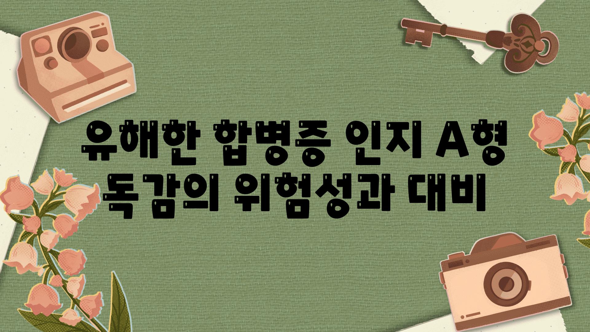 유해한 합병증 인지 A형 독감의 위험성과 대비