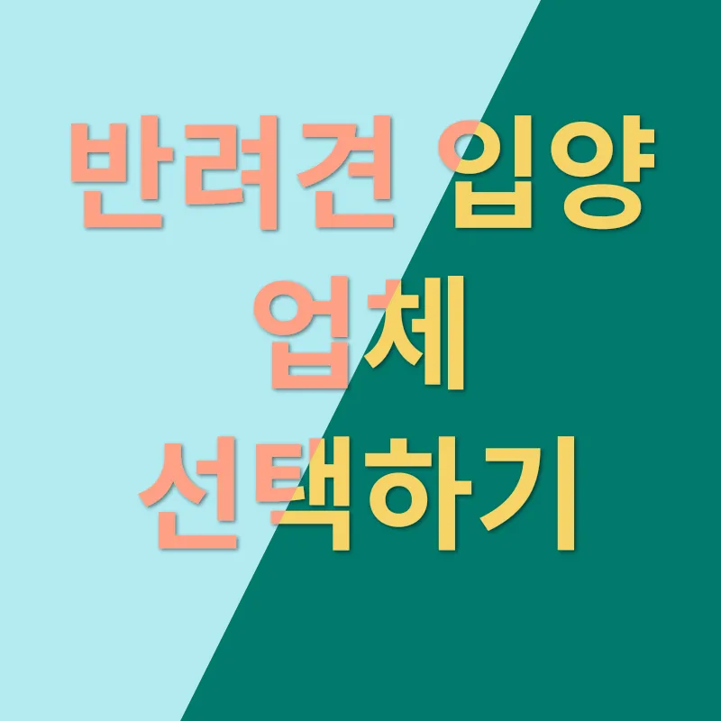 반려견 입양 고려사항_2