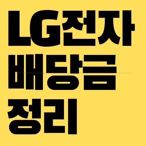 LG전자 배당금