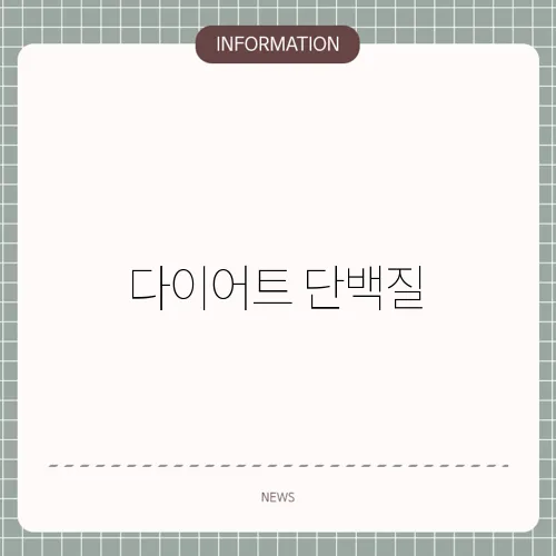 다이어트 단백질