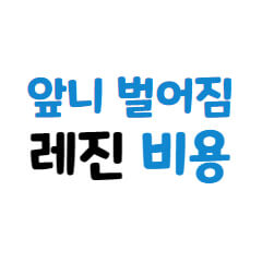  앞니 벌어짐 블랙 트라이앵글 레진 치료 비용