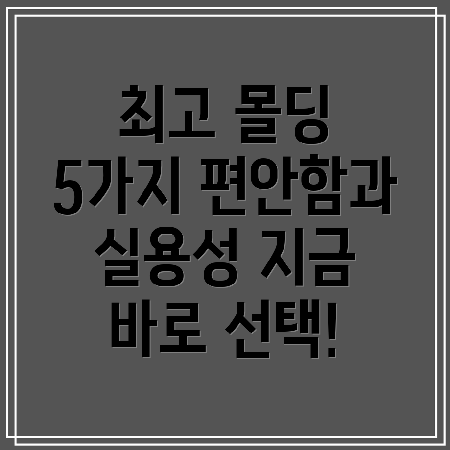 편안함과실용성을갖춘몰딩길이제품5가지분석선택가이드