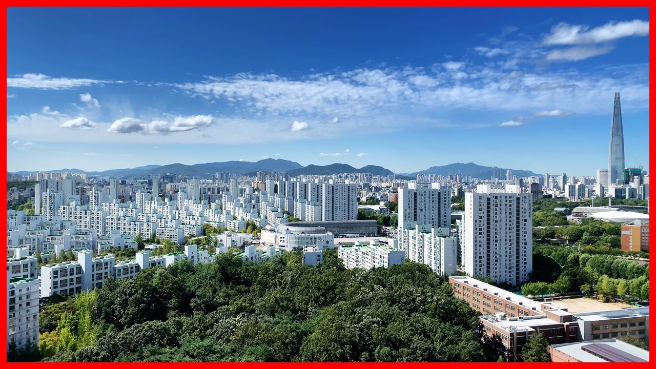  올림픽선수촌아파트 뷰 | 방이동 Korea Seoul Apartment 4K | 올선, 올림픽선수기자촌, 둔촌주공아파트, 감일지구