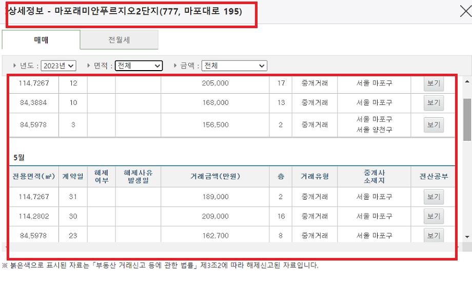 국토부 아파트 실거래가 조회