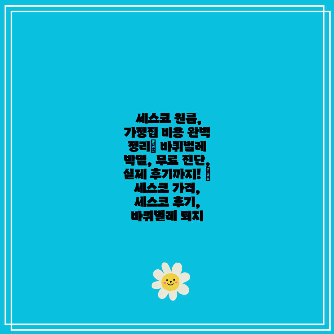  세스코 원룸, 가정집 비용 완벽 정리 바퀴벌레 박멸,