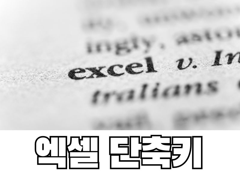 엑셀: 데이터 분석을 잘하기 위한 단축키