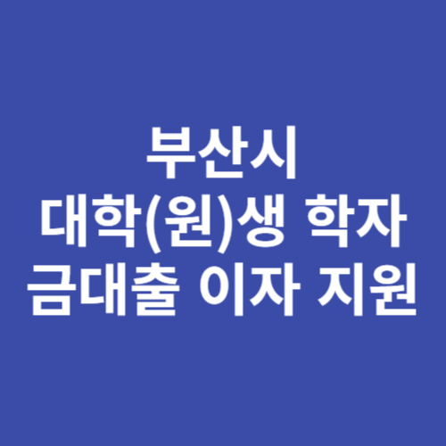 2024년 부산광역시 대학(원)생 학자금대출