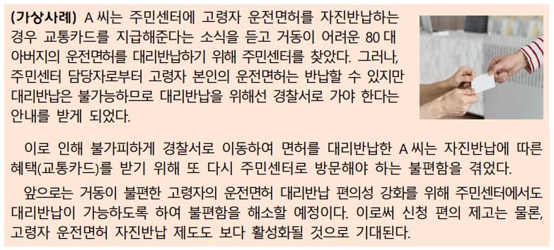 고령자 운전면허 반납